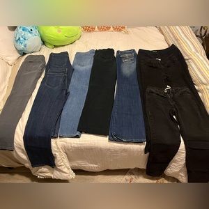 I am selling a bundle of jeans! Jeans ranging from size 4-6 (mostly 6).